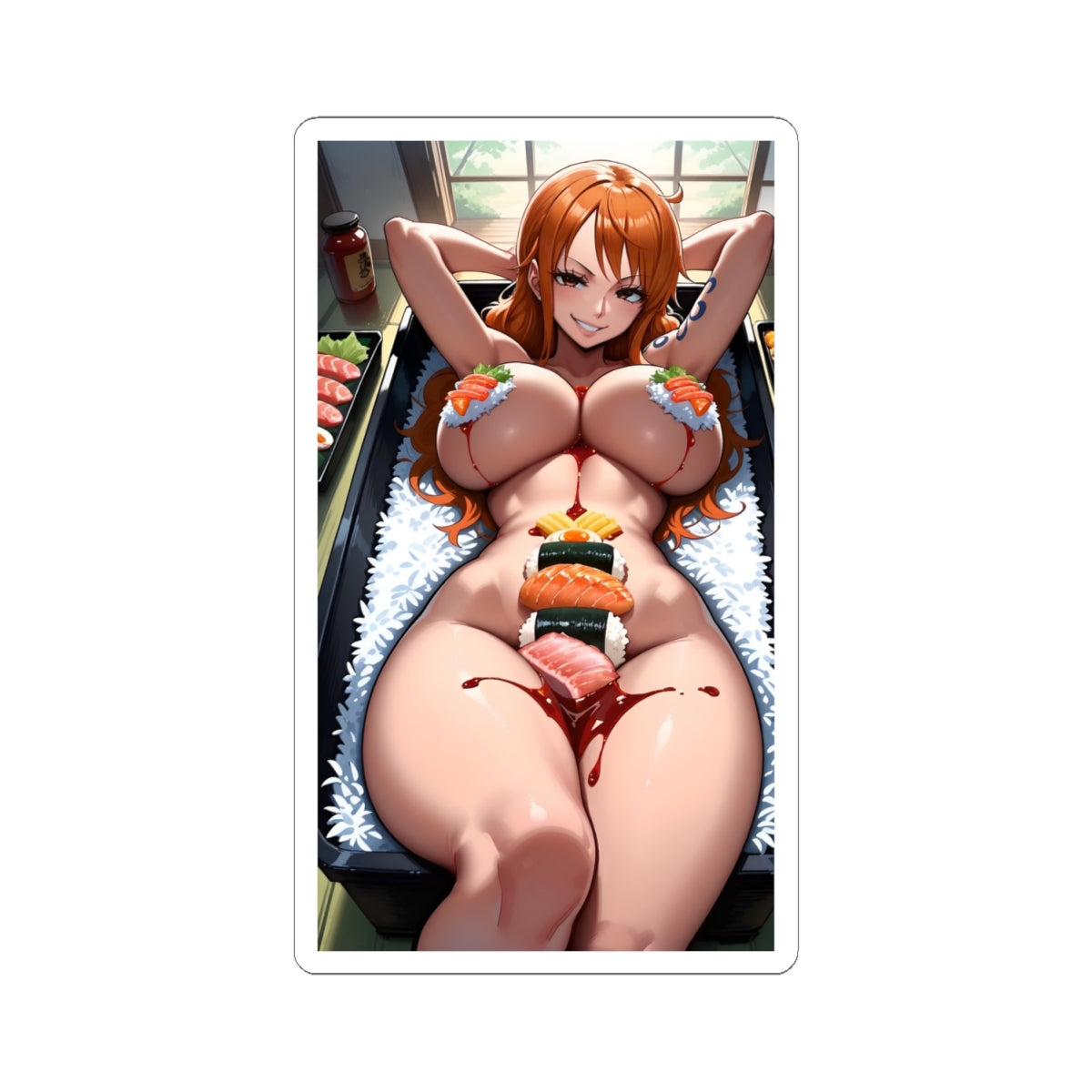 Anime Food Sticker Ecchi Sexy Female Stickers