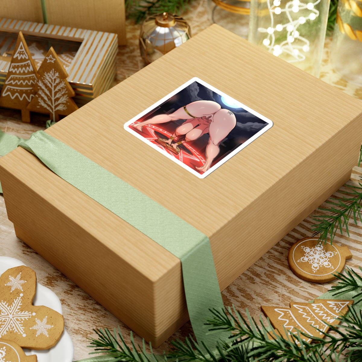 Anime Demon Girl Sticker,Sexy, Big, Tits,Naked, Girl,Hentai, Uncensored Stickers,