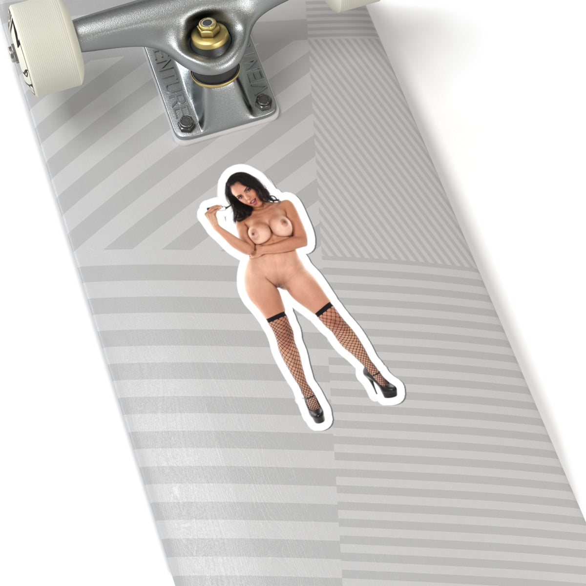 Vintage Nude Pinup Girl Sticker – Sexy Model Decal, Adult Vinyl Art, Funny Gift for Him