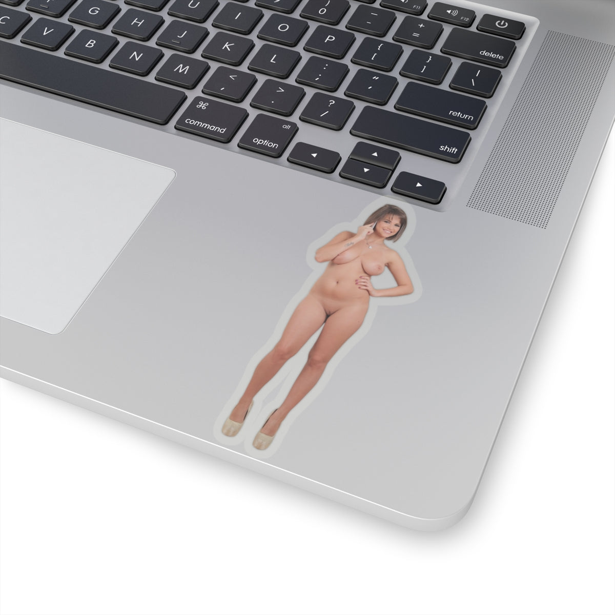 Naked Girl With Phone Sticker