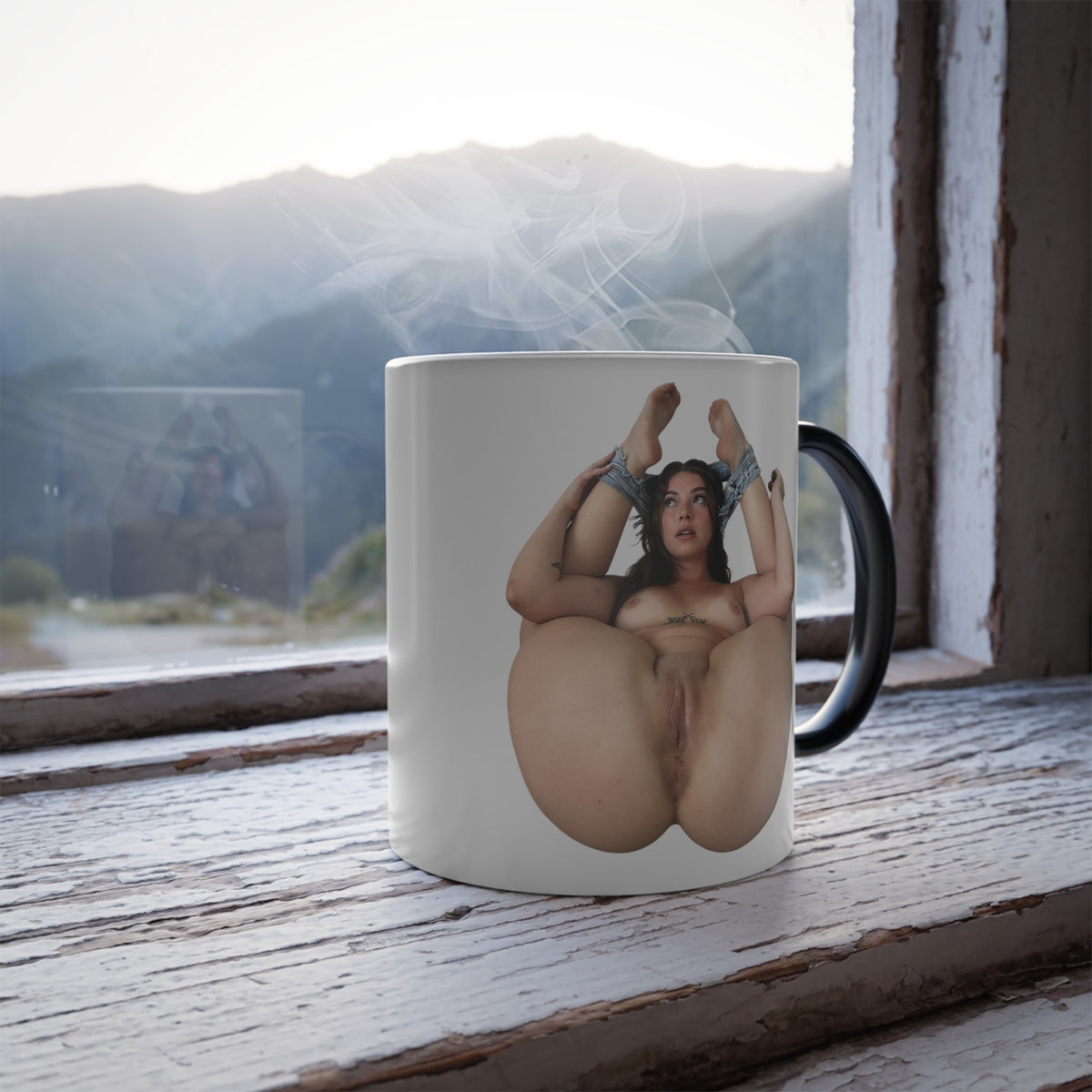 Nude Girl Coffee Cup 11oz Color Changing Mug Sexy Pinup Woman Uncensored Design