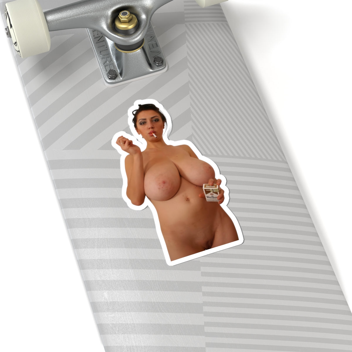 Big Boobs Girl with cigarette sticker