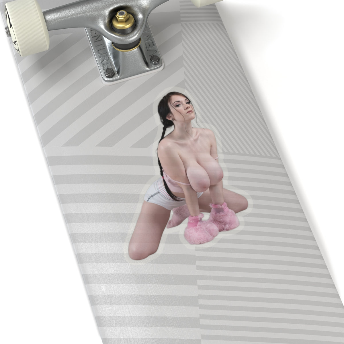 Attractive Curvy Girl Sticker Fashion Model Decal