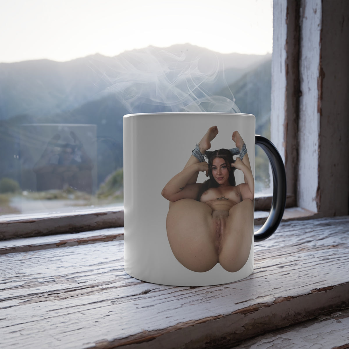 Nude Woman Coffee Mug 11oz Color Changing Cup Sexy Girl Pinup Design Uncensored