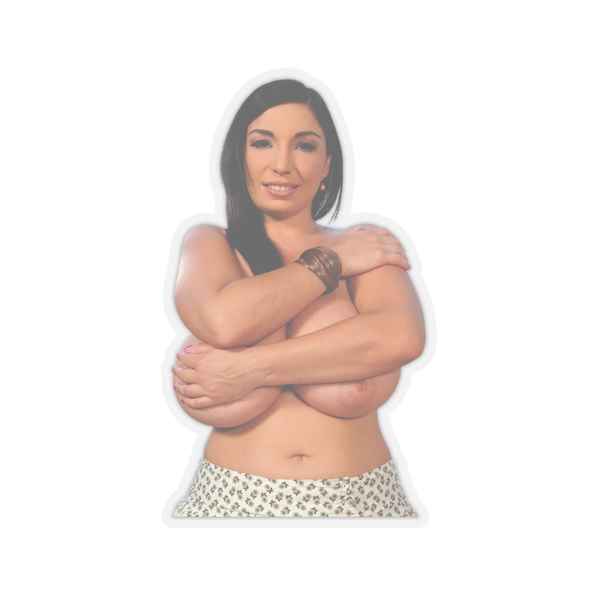 Busty Girl Vinyl Sticker Pinup Model Adult Decal Glamour Artwork