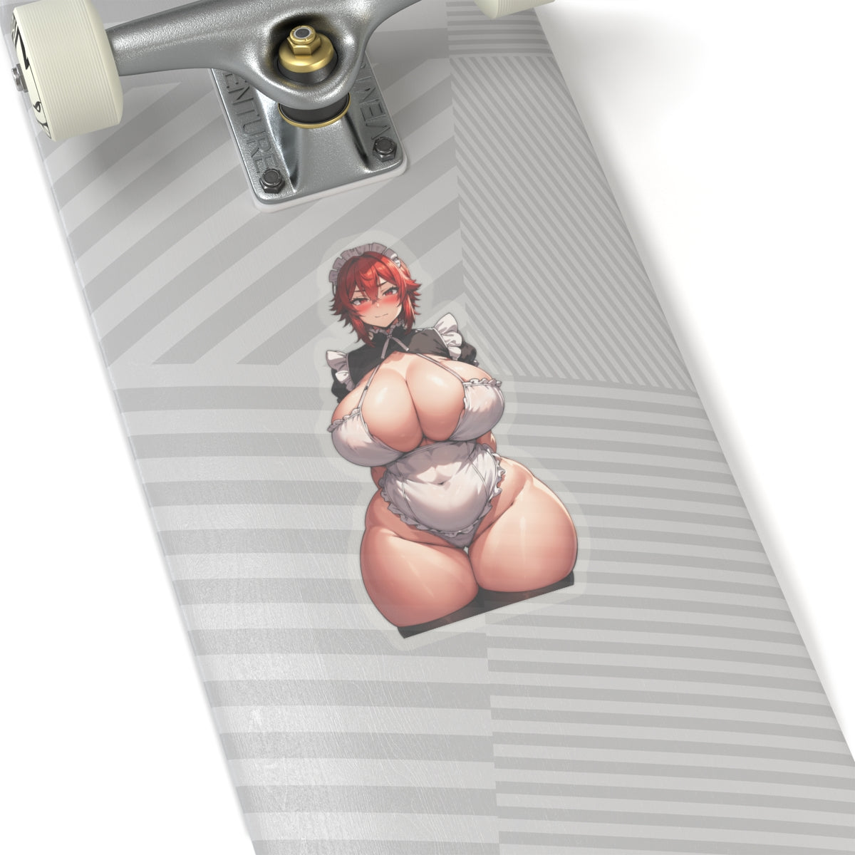 Sexy Anime Maid Hot Curvy Girl Lewd Ecchi Thick Women White or transparent Vinyl Stickers E419