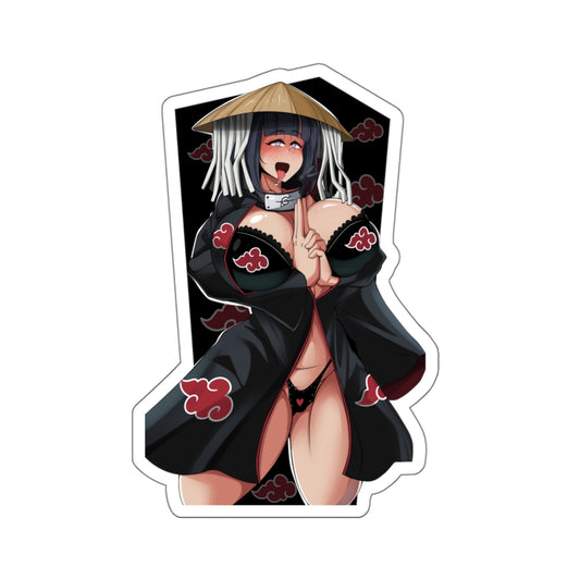 Lewd Anime Girl Sticker Cute Ninja Kawaii Ecchi Stickers Vinyl White or transparent stickers E471