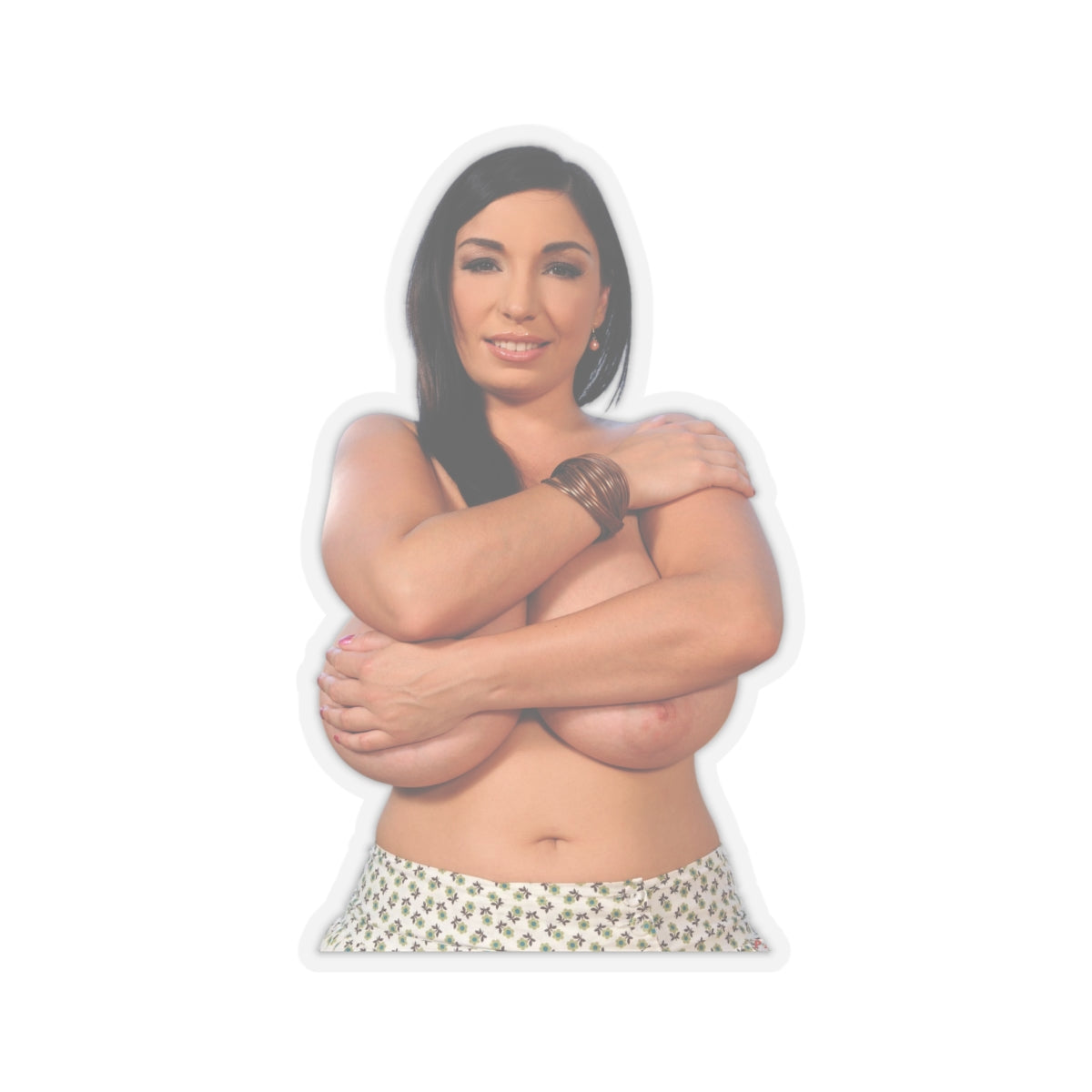 Busty Girl Vinyl Sticker Pinup Model Adult Decal Glamour Artwork
