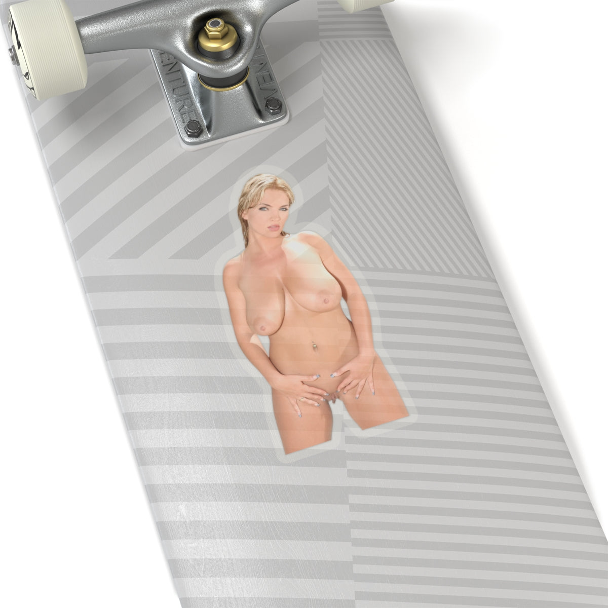 Big Boobs Nude Girl Sticker White or Transparent