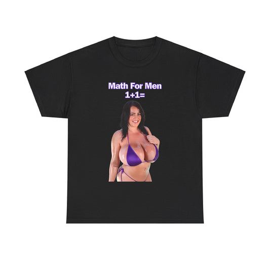 Big Tits Girl Funny Math T-shirt Cotton Tee