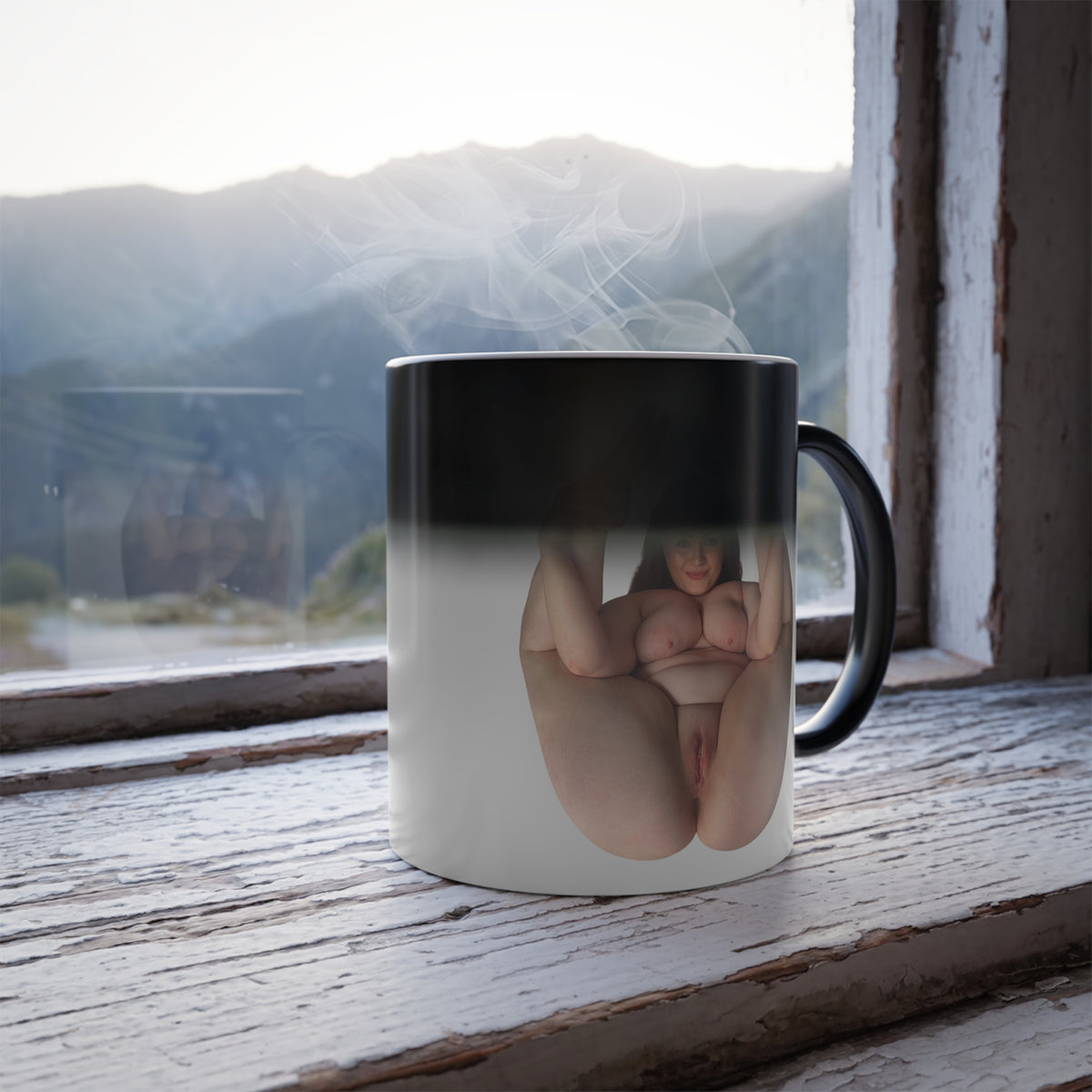 Sexy Nude Girls Coffee Mug Color Morphing 11oz Cup Adult Art Design