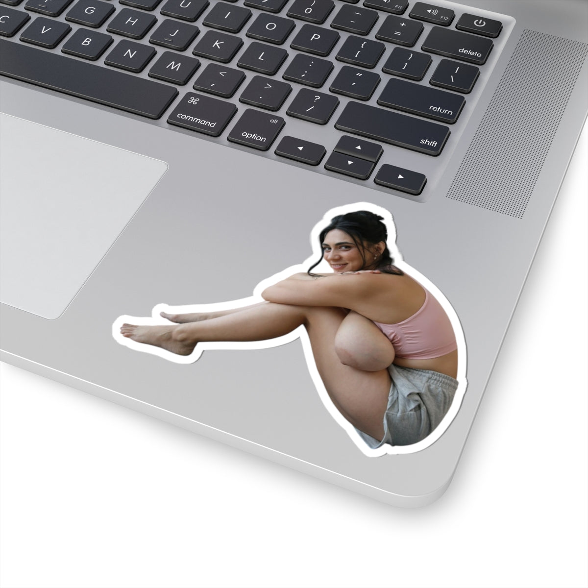 busty yoga girl stickers