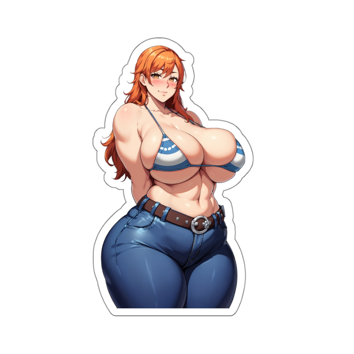 Namy Girl Anime Stickers Kawaii Manga Character Anime Stickers Lewd Ecchi Sexy Hot Women Transparent Or White Vinyl Stickers E584 E275