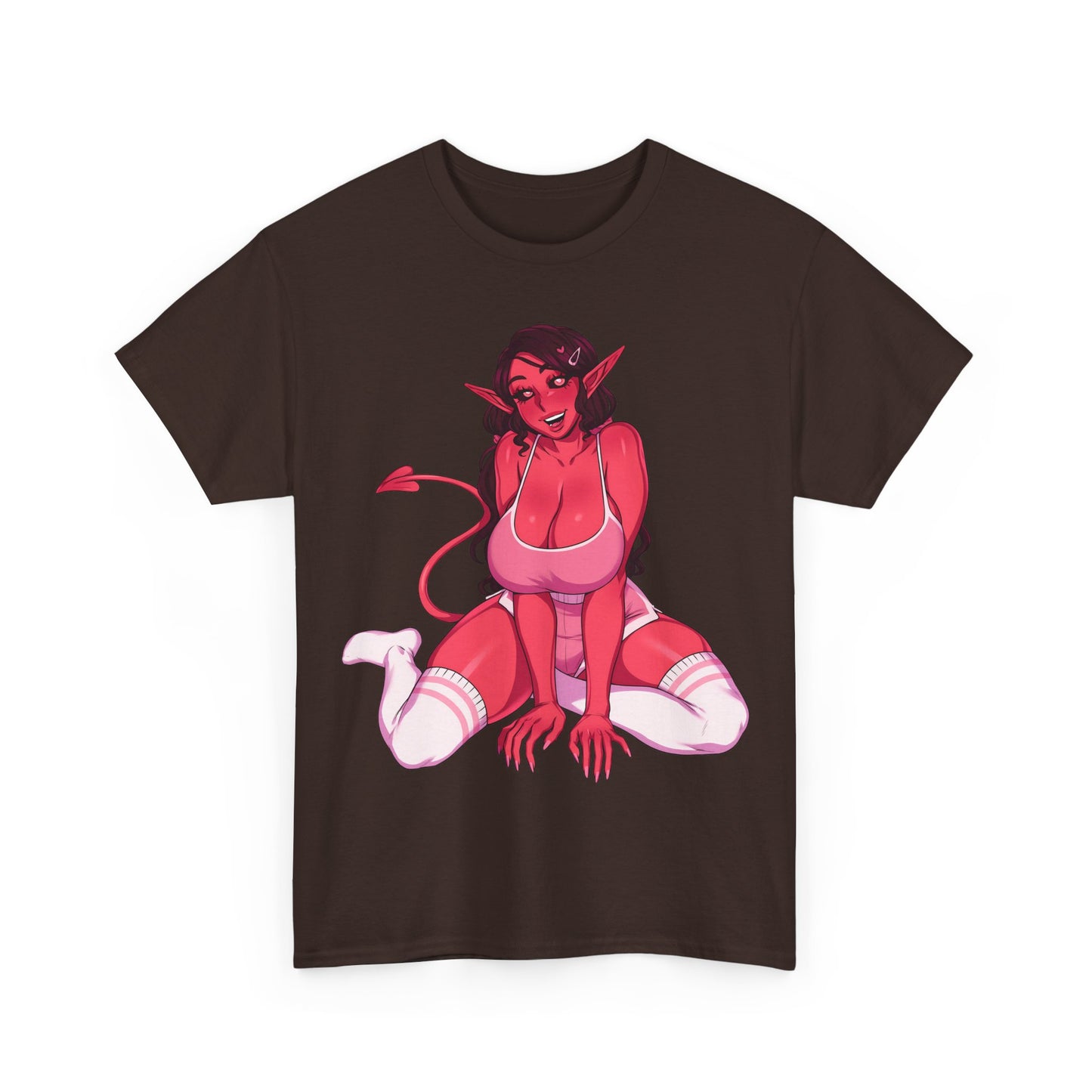 Anime Succubus Pink Demon Girl T-shirt – Hentaii Lewd Ecchi Shirt for Men and Women TS56