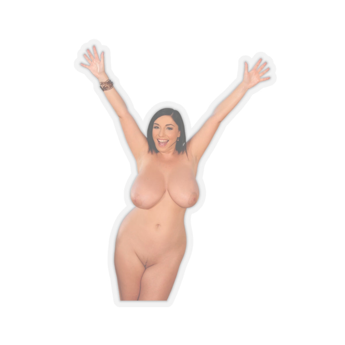 Voluptuous Pinup Woman Sticker Vinyl Decal Adult Art Design