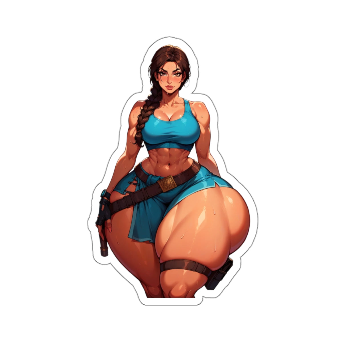 Popular Video Game Girl Sticker Explorer Adventurer Sexy Women Stickers Female Character E977