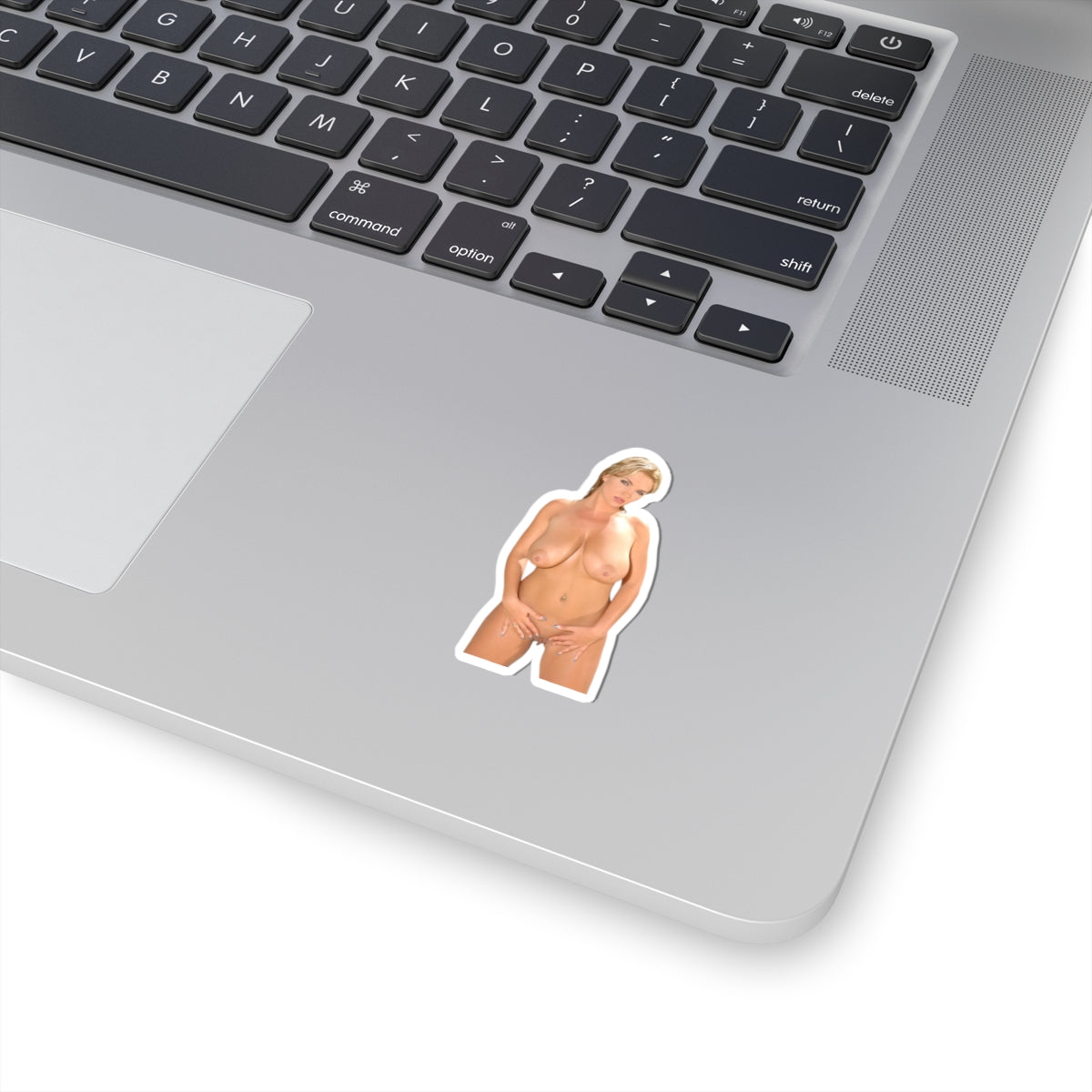 Big Boobs Nude Girl Sticker White or Transparent