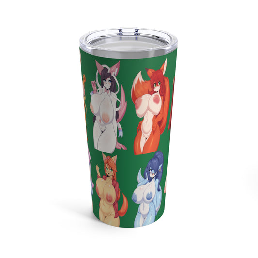 Furry Tumbler 20oz Travel Mug Stainless Steel Anime Coffe Mug Hentai Tumbler for Cold Hot Drinks Cartoon Manga Ringneck Tumblers 20oz T1