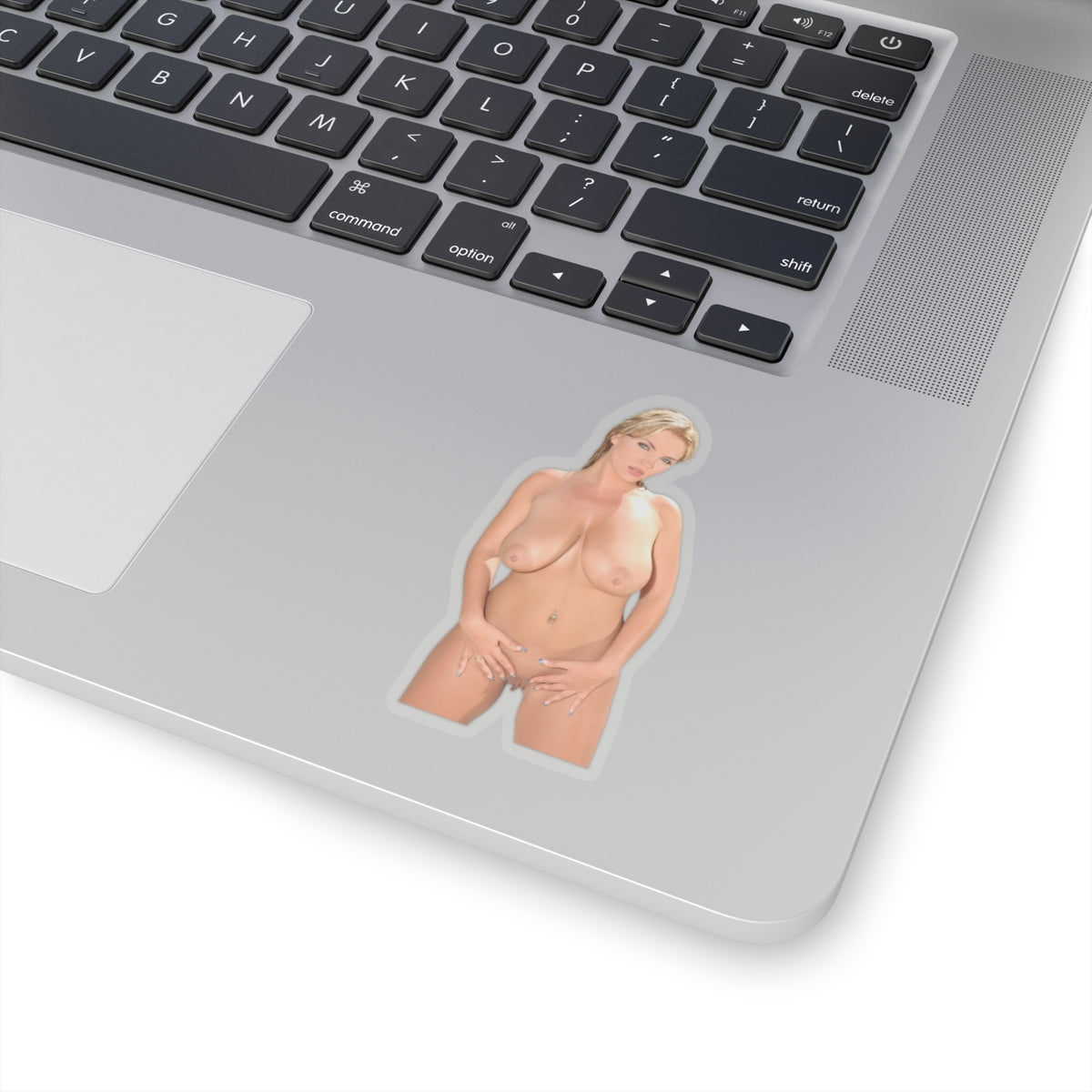 Big Boobs Nude Girl Sticker White or Transparent