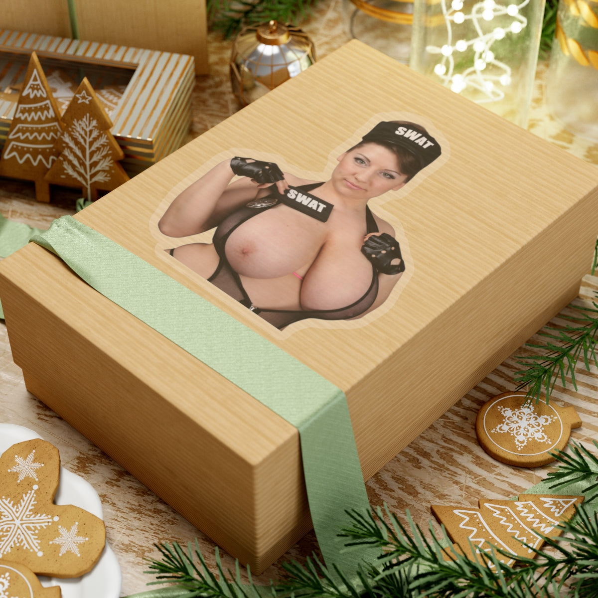 SWAT Sticker Sexy Big Boobs Model