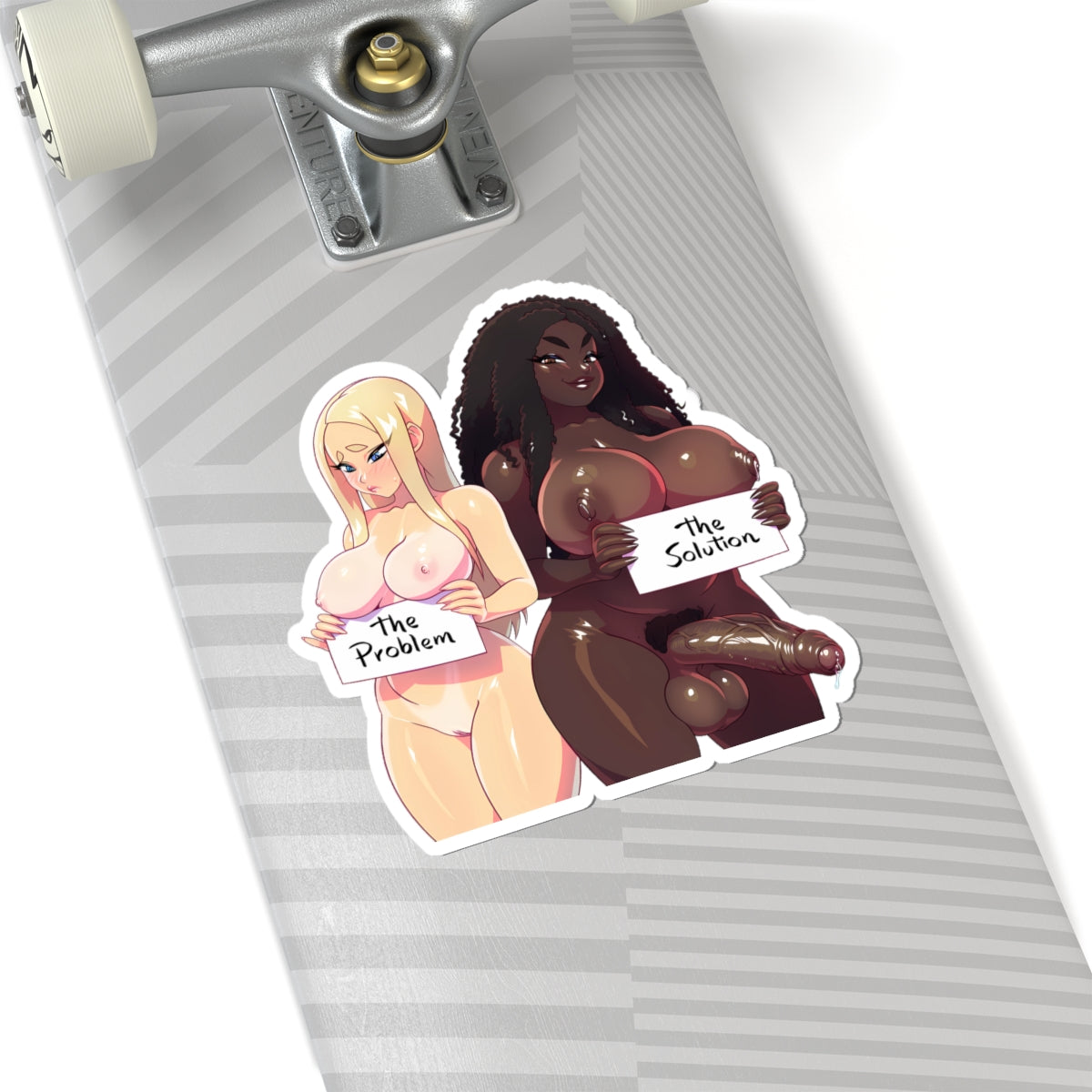 Futanari Black Girl Sticker Anime Girl Hentai Sticker Text Decals