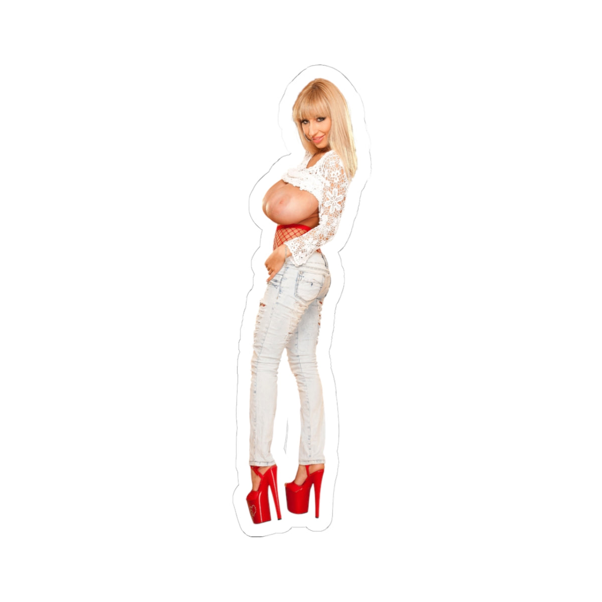 busty girl stickers
