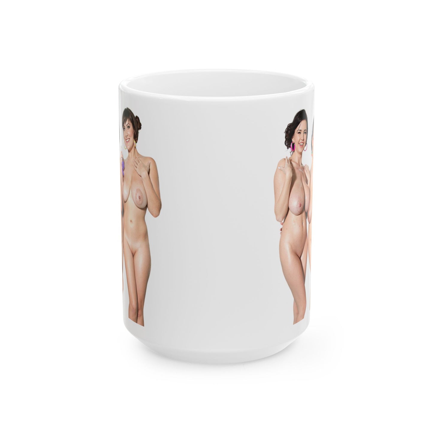 Big Tits Girls Mugs Adult Uncensured Sexy Woemen Nude Naked Pinup Ceramic Mug, (11oz, 15oz)
