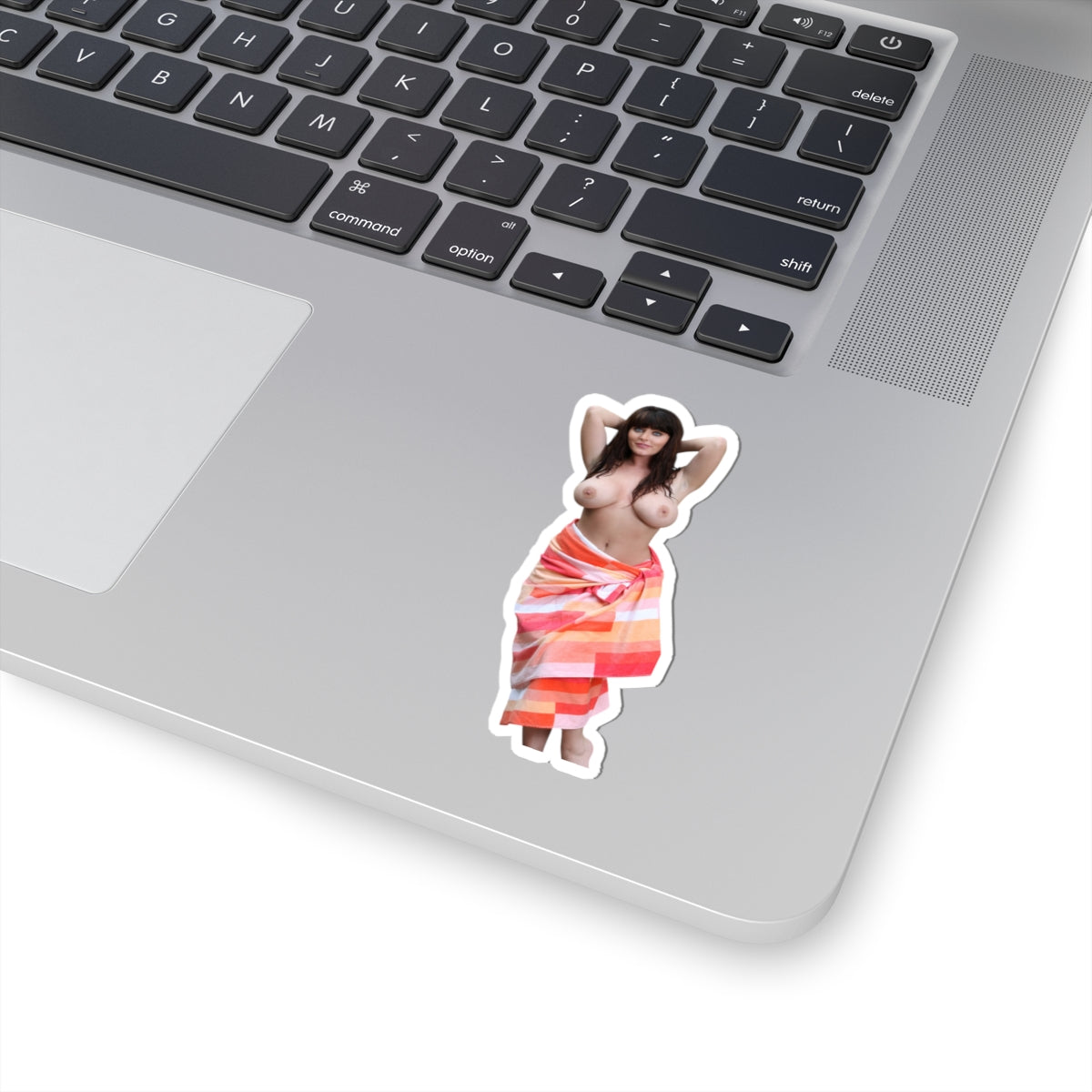 SEXY GIRL WITH BEAUTIFUL EYES STICKER NAKED BIG TITS WOMEN IN TOWEL STICKERS