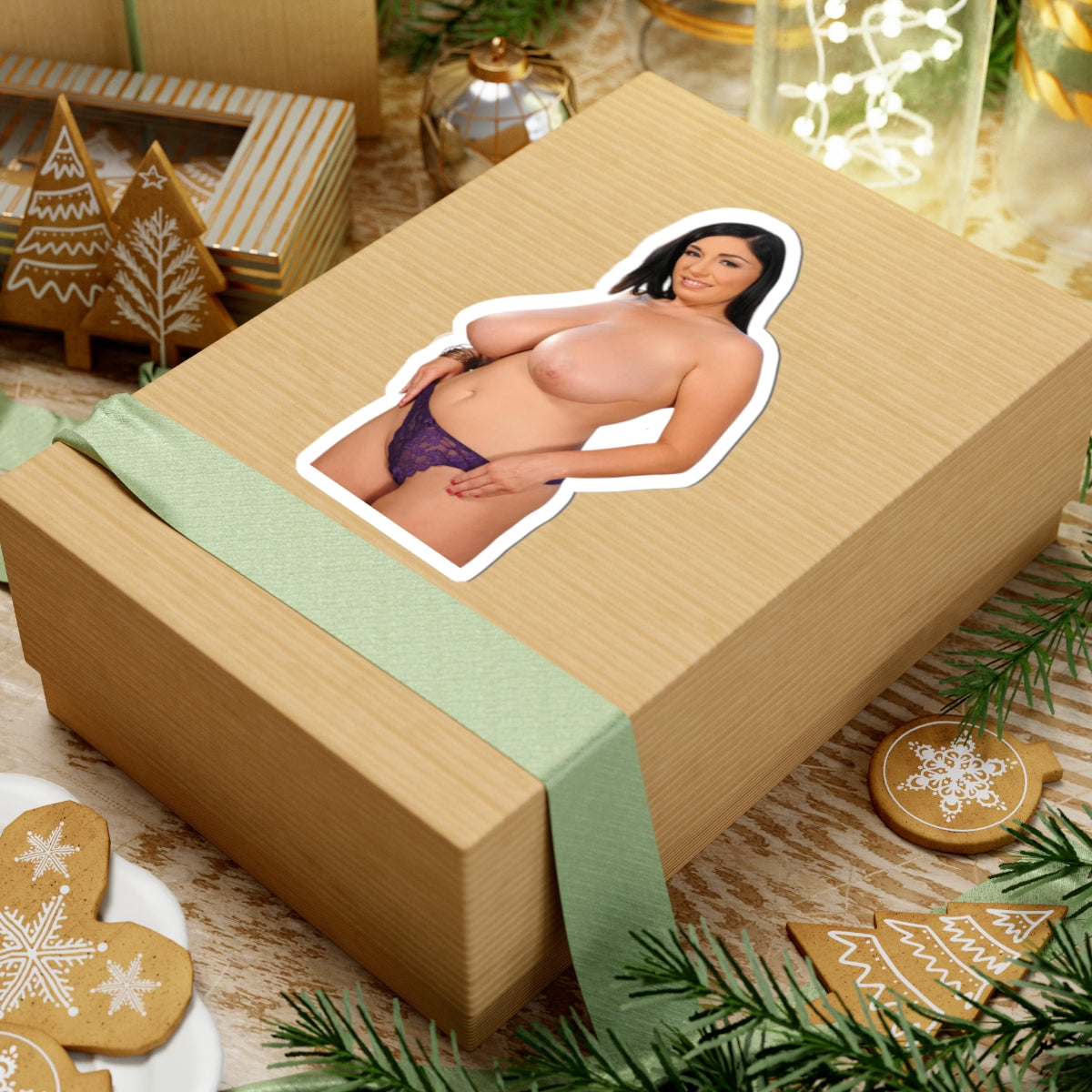 Curvy Pinup Model Sticker Vinyl Decal Sexy Woman Artwork