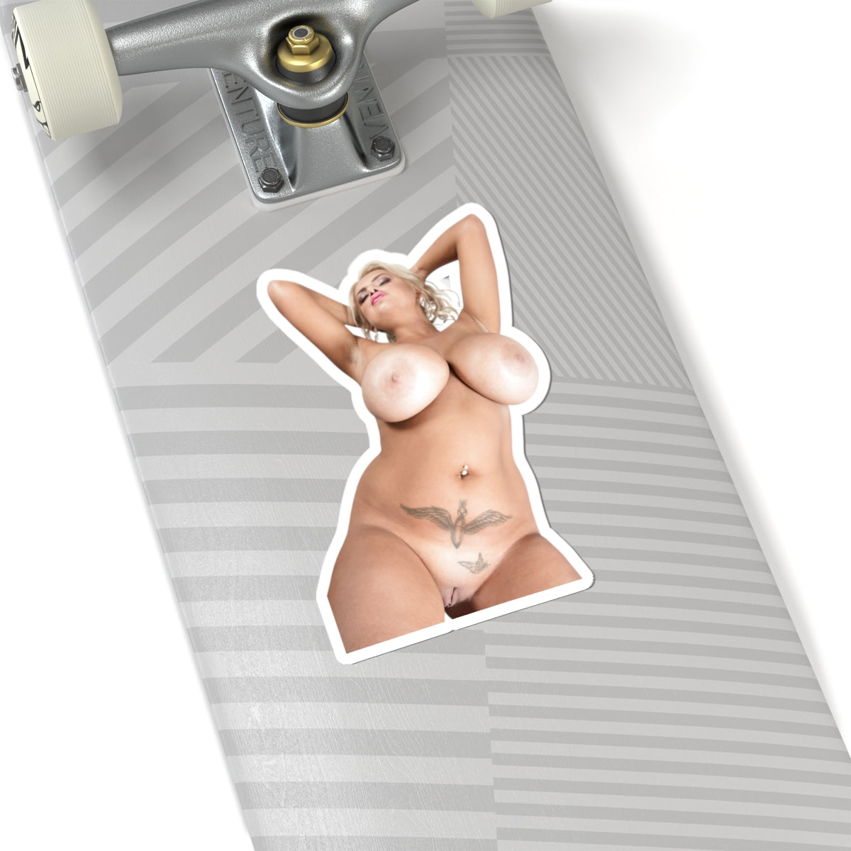 Sexy Blond Girl Big Tits Erotic Sticker