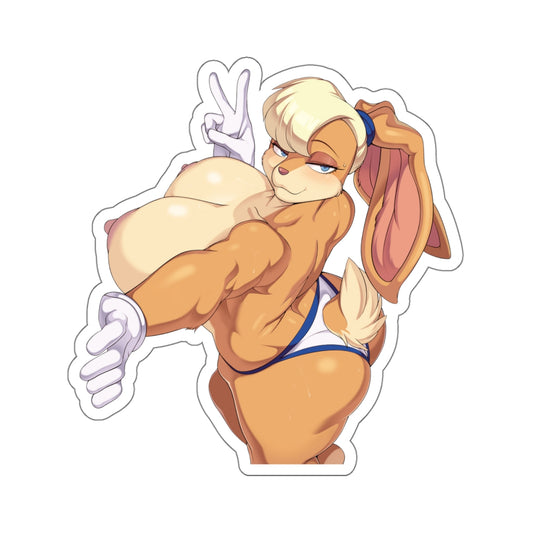 Female Bunny Movie Character Sticker Lewd Uncensored Anime Cartoon Girl Furry Stickers E538