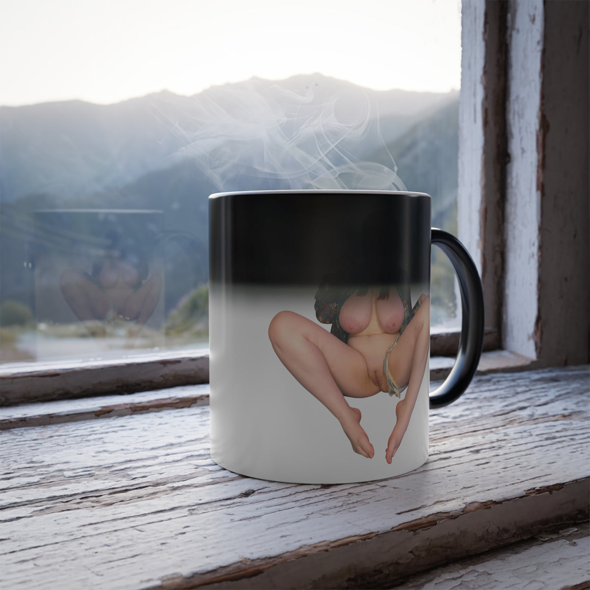Naked Girl Coffee Mug 11oz Color Changing Cup Sexy Nude Woman Uncensored Mugs