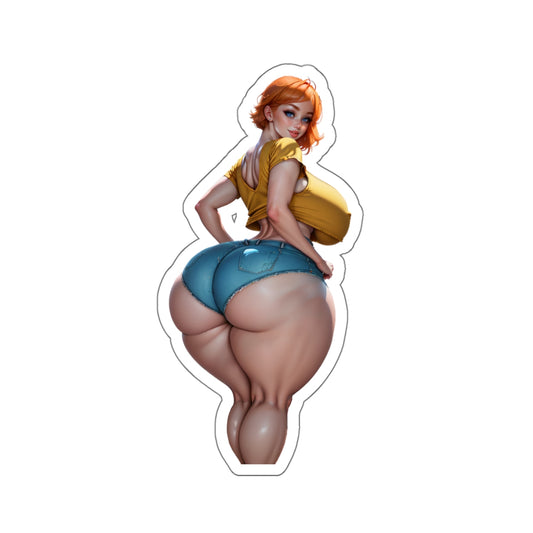 tv cartoon character sticker hot sexy girl laptop water bottle vinyl sticker 4 sizes white or transparent stickers E585 E276