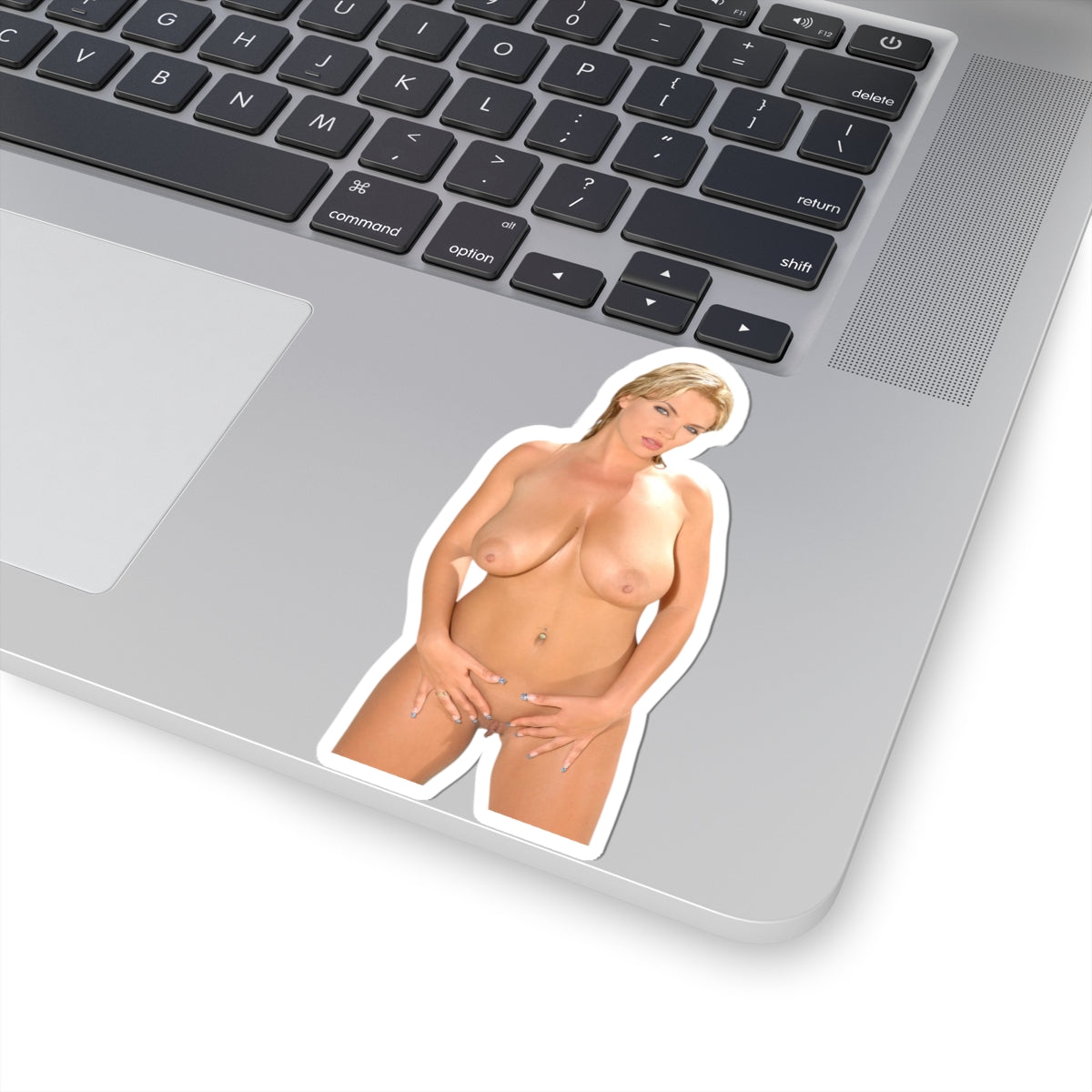 Big Boobs Nude Girl Sticker White or Transparent