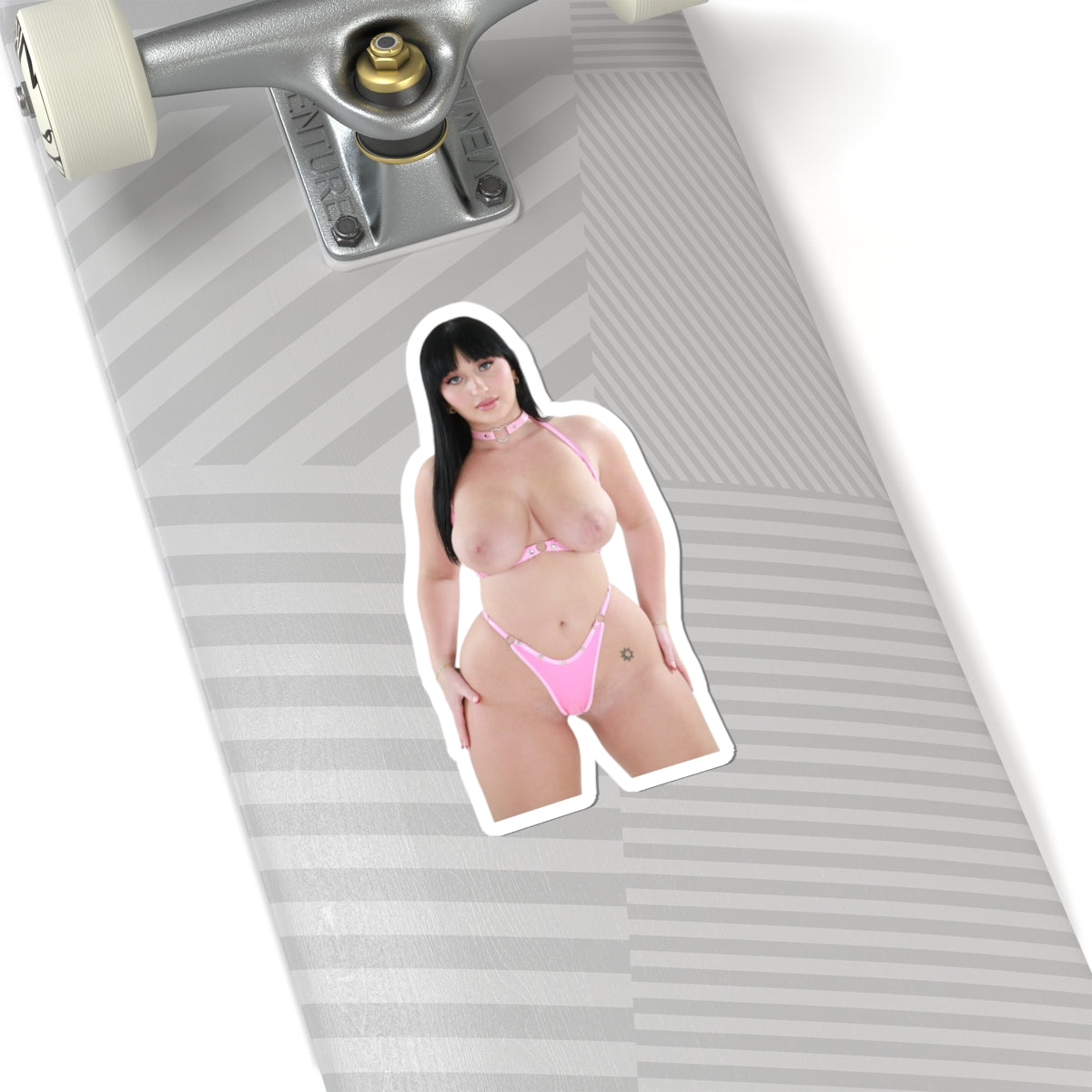 Classic Pinup Girl Sticker Sexy Nude Woman Large Bust Adult Vinyl Decal