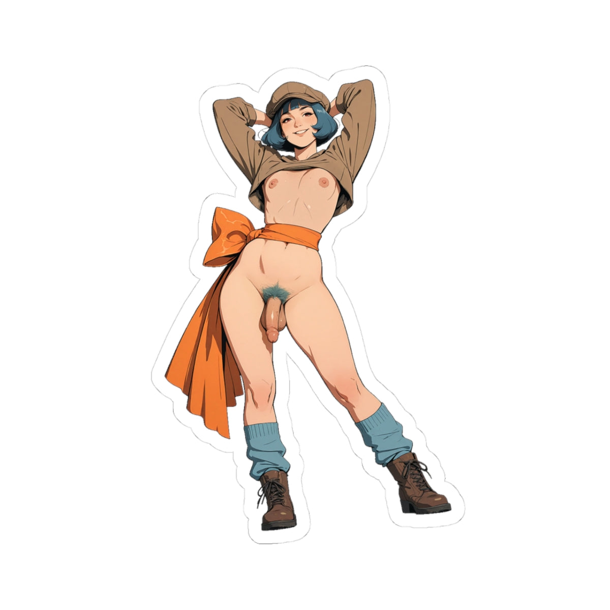 Futanari Cartoon Sticker Futa Stickers