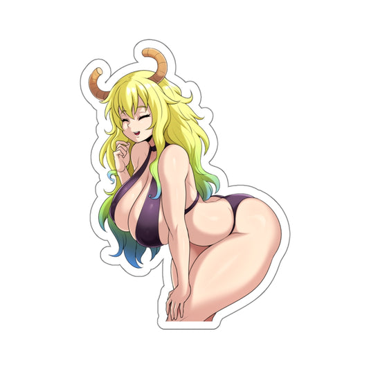 Sexy Anime Girl Cute Dragon Women With Horns Lewd Anime Stickers Manga Sticker E876