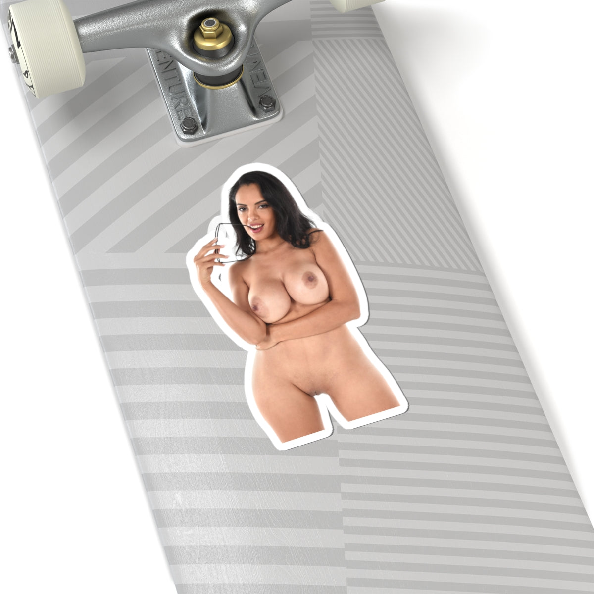 Naked Pinup Model Sticker – Sexy Woman Nude Decal, Adult Retro Art, Cool Gift for Men