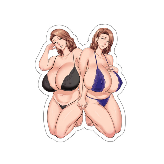 Hot Cartoon Twins Sticker Big Boobs Girls Cartoon Sticker Anime Stickers E74