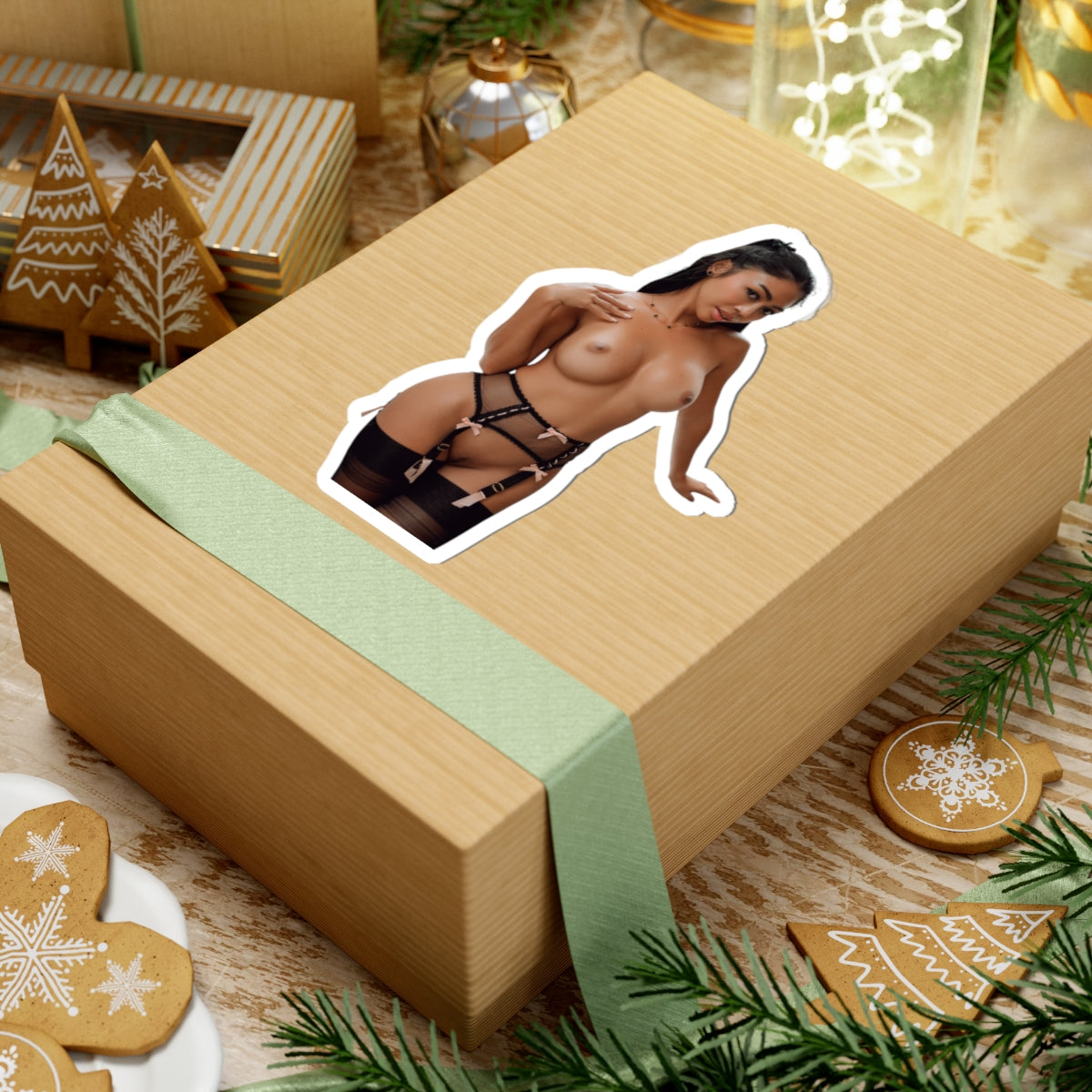 Pinup Stickers Sexy Naked Asian Girl Sticker