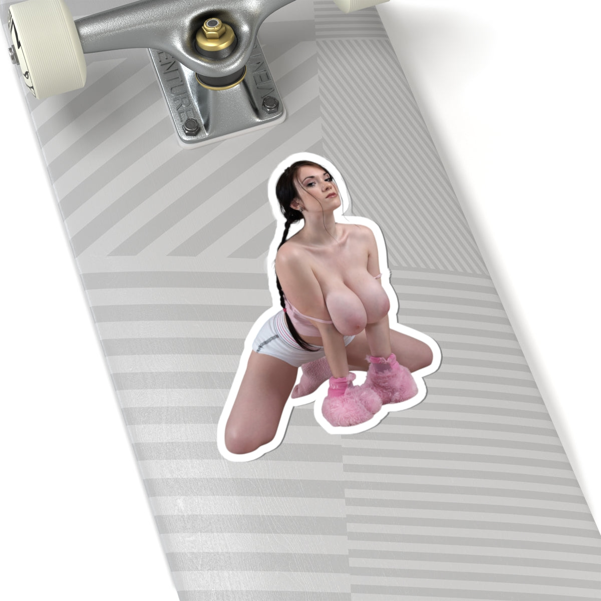 Attractive Curvy Girl Sticker Fashion Model Decal