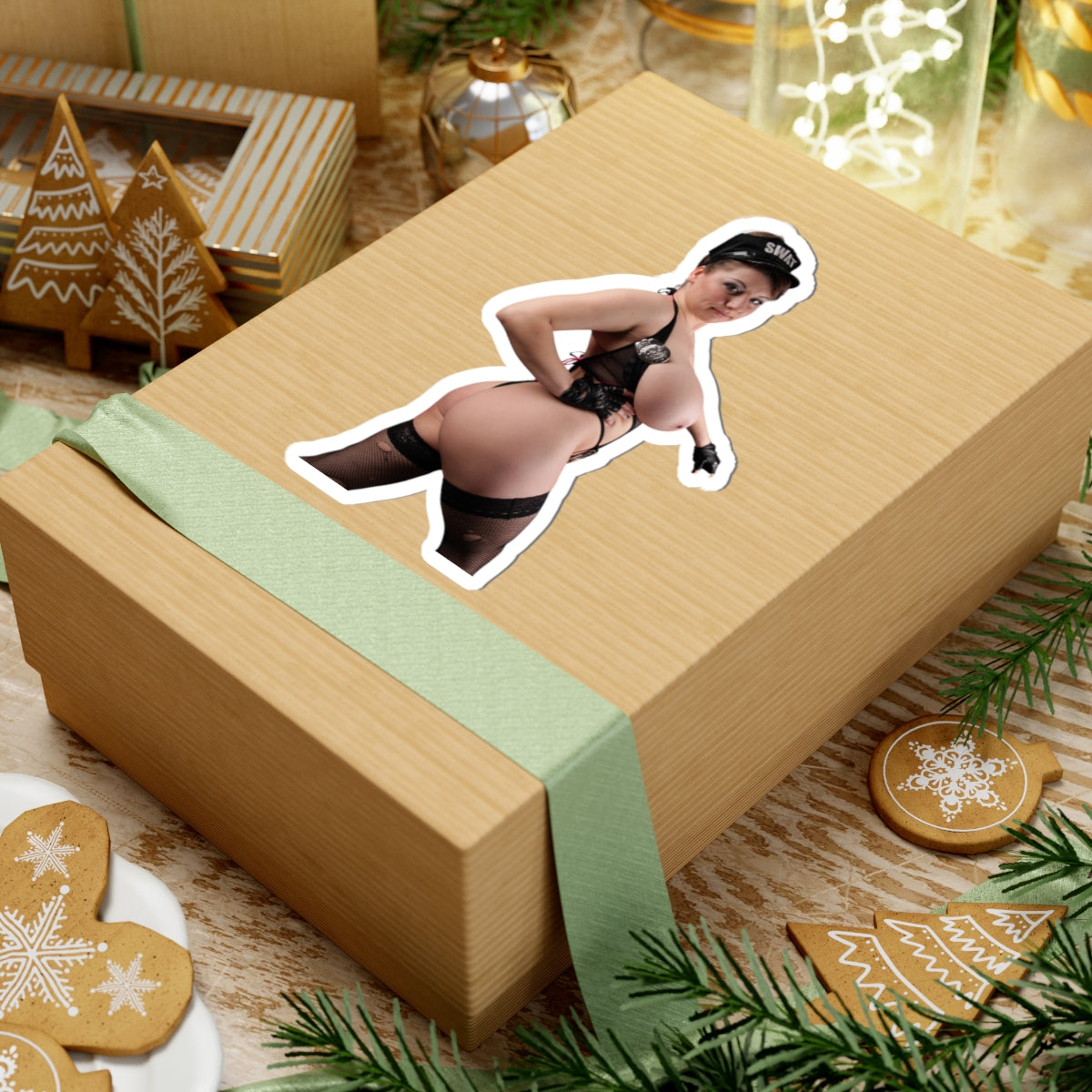 SWAT Stickers Sexy Big Boobs Model