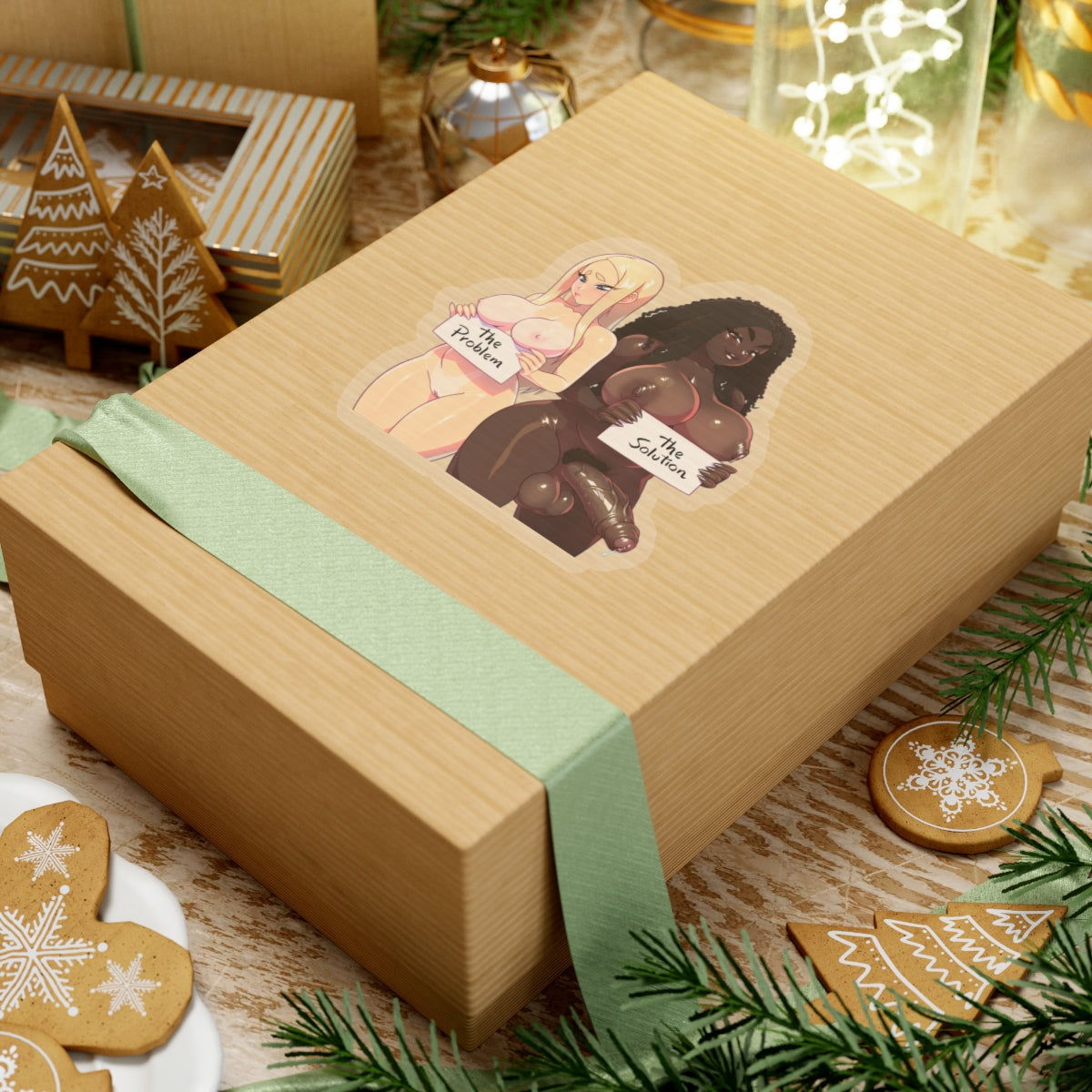 Futanari Black Girl Sticker Anime Girl Hentai Sticker Text Decals