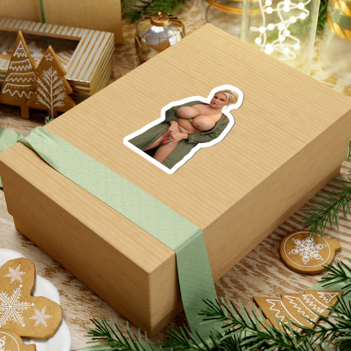 Big Tits Blond Girl Sticker Stickers For Him