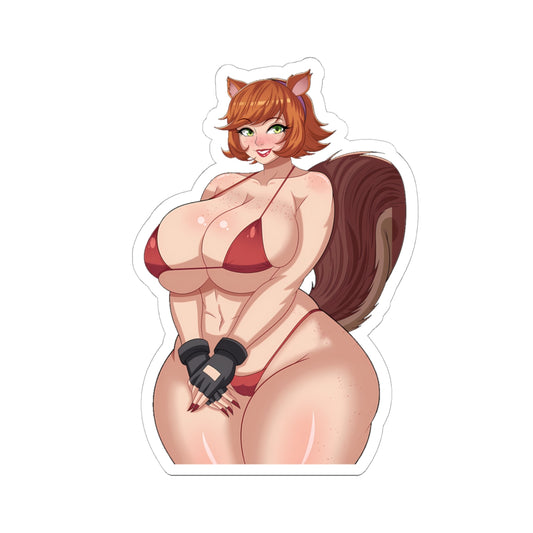 Furry Squirrel Sticker Anime Cartoon Girl Kawaii Cute Chibi Decals Adorable Mascot Manga Stickers E1168