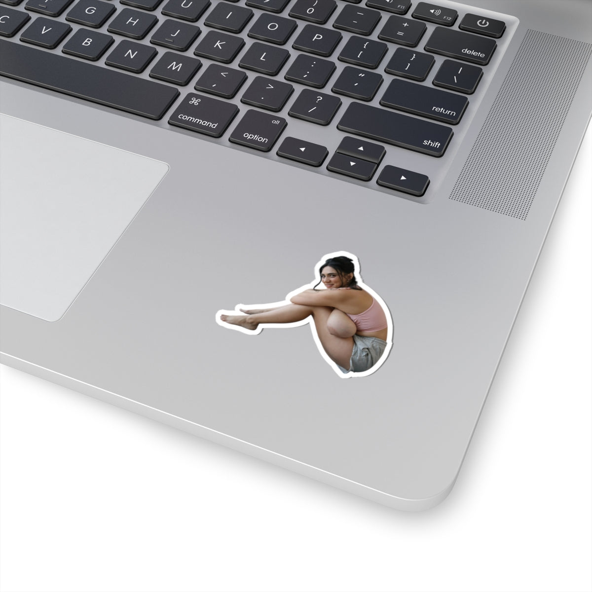 busty yoga girl stickers